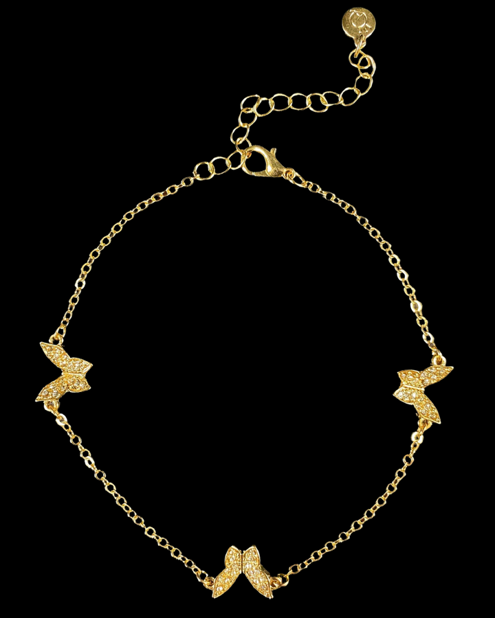 2 - Crystal Butterfly Anklets