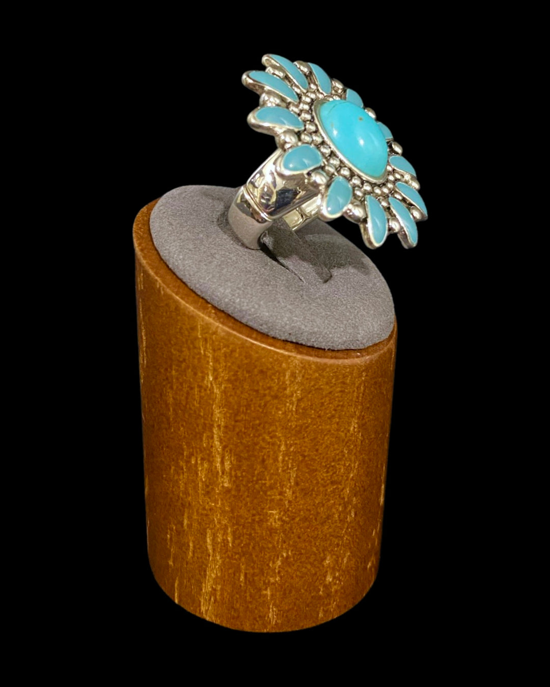 Turquoise Stretch Concho Ring